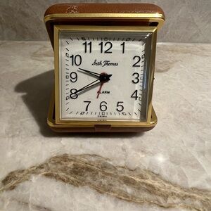 Brown and Gold Alarm Clock